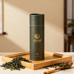 Custom Gold Foil Round Tube Box Biodegradable CMYK Craft for Black <strong>Tea</strong> Leaf <strong>Tea</strong> Flower <strong>Tea</strong> Organic Food <strong>Packaging</strong> Paper Tube - Product Image 5