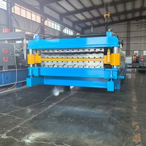 Maßgefertigte Trapezförmige Wellblech- und Glasierte Dreischicht-Rollformmaschine Dachplattenmaschine Baumaterial-Maschinen - Product Image 5