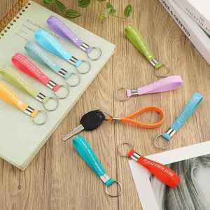 Personalised With <b>Keyring</b> Custom Logo Promotion Keychain Silicone Wristband - Product Image 2
