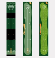 Mini Tapis d'Entraînement de Golf Pliable et Portable 50*300cm en Polyester Vert TPR avec Logo Personnalisé pour Intérieur/Extérieur – Améliorez Votre Jeu