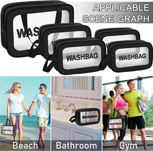 Bolsa organizadora de cosméticos de PVC transparente 2024, bolsas con cremallera, característica impermeable, estuche conveniente para productos de belleza - Product Image 5