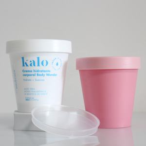 Vide 50g 100g 200g 250g pots de poils du visage tasse de crème glacée PP plastique gommage corps beurre conteneurs slime pâte à modeler pot en <span class=keywords><strong>argile</strong></span> - Product Image 3