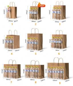 KM Wholesale, prix bas, logo personnalisé, sacs en papier écologiques recyclés blancs, noirs, bruns, pour cadeaux, shopping, vêtements - Product Image 6