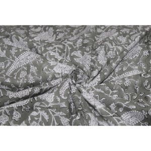 Tela Tradicional India con Estampado Sanganeri, Impresa a Mano con Bloques, 100% Algodón, Material Decorativo para el Hogar, Tela para Tapicería - Product Image 6