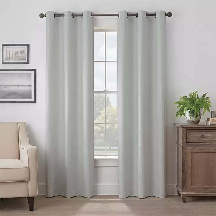 High Quality Luxury Ready Made Ready To Ship Solid Cortinas For The Living Room Fabric Blackout Window Curtain