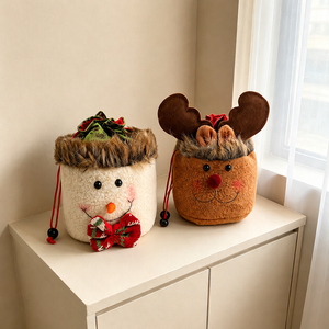 Bolsas <span class=keywords><strong>de</strong></span> Navidad con Cordón <span class=keywords><strong>de</strong></span> Fábrica, Bolsitas 3D <span class=keywords><strong>de</strong></span> Papá Noel, <span class=keywords><strong>Muñeco</strong></span> <span class=keywords><strong>de</strong></span> <span class=keywords><strong>Nieve</strong></span> y Reno, <span class=keywords><strong>Material</strong></span> <span class=keywords><strong>de</strong></span> Tela con Cordón <span class=keywords><strong>para</strong></span> Regalos <span class=keywords><strong>de</strong></span> Fiesta Navideña - Product Image 3