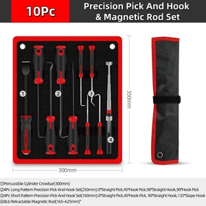 Juego de reparación de automóviles de acero al carbono, herramienta de desmontaje de sello de aceite, destornillador, gancho, cilindro, pala, varilla de succión, anillo de sellado, barras de palanca para coche - Product Image 6