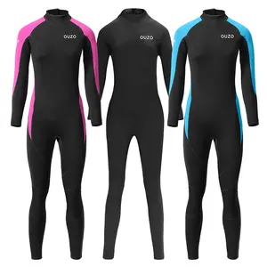 Água-viva manga longa para mulheres, 1.5mm, traje de natação, surf, mergulho, conjunto de meia, navegação, peça única