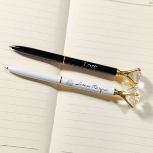 Magnifique cadeau, nouveau stylo à bille en métal avec grand diamant coloré, lumière LED supérieure, stylo en cristal de haute qualité - Product Image 3