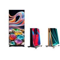 Pantalla LED Vertical P1.53 para Interiores, Cartel LED Plegable, Video Wall HDR10+ con Resolución 4K, Soporte de Piso para Salas de Reuniones