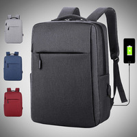Bolsas Sencillas de Moda para Ordenador Portátil, Bolsa de Viaje de Negocios con Múltiples Bolsillos, Gran Capacidad, Impermeable, a Prueba de Golpes, Mochila para Ordenador Portátil con Logotipo