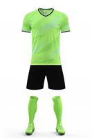 Ensemble maillot et short de football à séchage rapide, respirant, 100 % polyester, uniforme d'entraînement pour équipe adulte, manches courtes, vêtements de sport ajustés