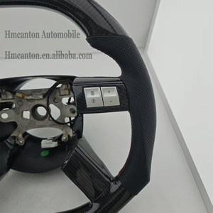 พวงมาลัยหนังแท้แบบเจาะรูคาร์บอนไฟเบอร์สำหรับรถยนต์ Chrysler 300C - Product Image 5