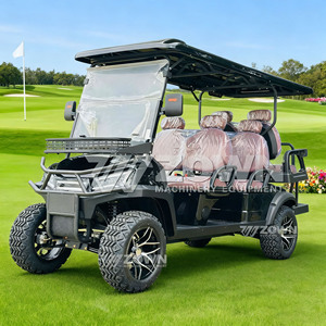 Carrito de golf eléctrico de 6 plazas con techo y portaequipajes para uso en hoteles y parques turísticos - Product Image 3