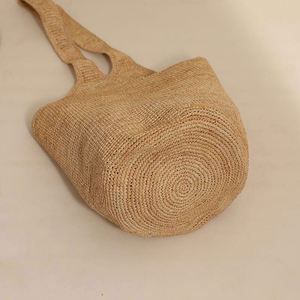 Bolso de Hombro Grande de Rafia Natural, Hecho a Mano, Moderno y a la Moda, Bolso de Playa para Mujer - Product Image 4