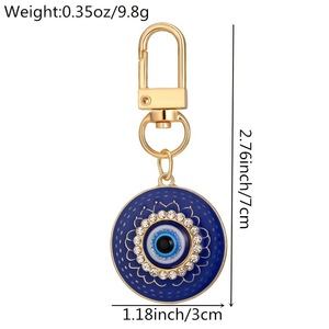 Llavero Vintage Original Turquía con Ojo Azul, Amuleto <span class=keywords><strong>de</strong></span> <span class=keywords><strong>Amor</strong></span> con Gotas <span class=keywords><strong>de</strong></span> Aceite, Diamantes <span class=keywords><strong>de</strong></span> Agua, Ojos Turcos, Colgante para Bolsos, Recuerdo - Product Image 5