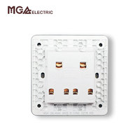 Interrupteur mural MGA ultra fin 10A 4 gangues 2 voies 250V noir PC pour hôtel, bureau, Dubaï, interrupteurs électriques modernes