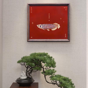 Art mural en laiton Arowana doré, minimaliste et grand, décoration porte-bonheur pour salon et chambre à coucher, fusion de style américain et <span class=keywords><strong>chinois</strong></span> - Product Image 3