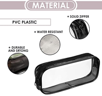 Trousse de maquillage en pvc transparent avec fermeture éclair pour enfants, trousse à cosmétiques pour femmes, sac de voyage