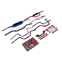 Guidon de moto universel réglable 7/8'' 22mm en aluminium avec interrupteur d'arrêt et clignotant gauche pour moto tout-terrain/motocross