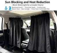 Pare-soleil rétractable pour vitre arrière de voiture, occultant à 100 %, en polyester, rideau de confidentialité, installation par clipser, compatible avec 99 % des véhicules