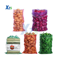 Roze PE Leno Mesh Zak/ Op maat gemaakte verpakkingsnetzak voor groenten en fruit, zoals uien en aardappelen