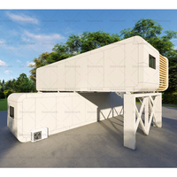 Contenedor prefabricado de diseño elegante, nuevo producto, cabina de manzana, pod de oficina