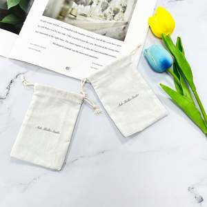 Bolsas de Algodón Blancas con Cordón, Tamaño Personalizable, Tela Resistente para Almacenamiento Diario, Protección Contra el Polvo - Product Image 4