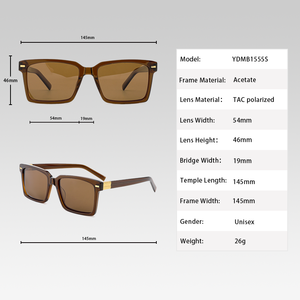 Gafas de Sol Unisex de Moda con Protección UV400, Diseño de Marca de Lujo, Montura Rectangular Pequeña de Acetato, Gafas de Moda, Lunettes De Luxe - Product Image 2