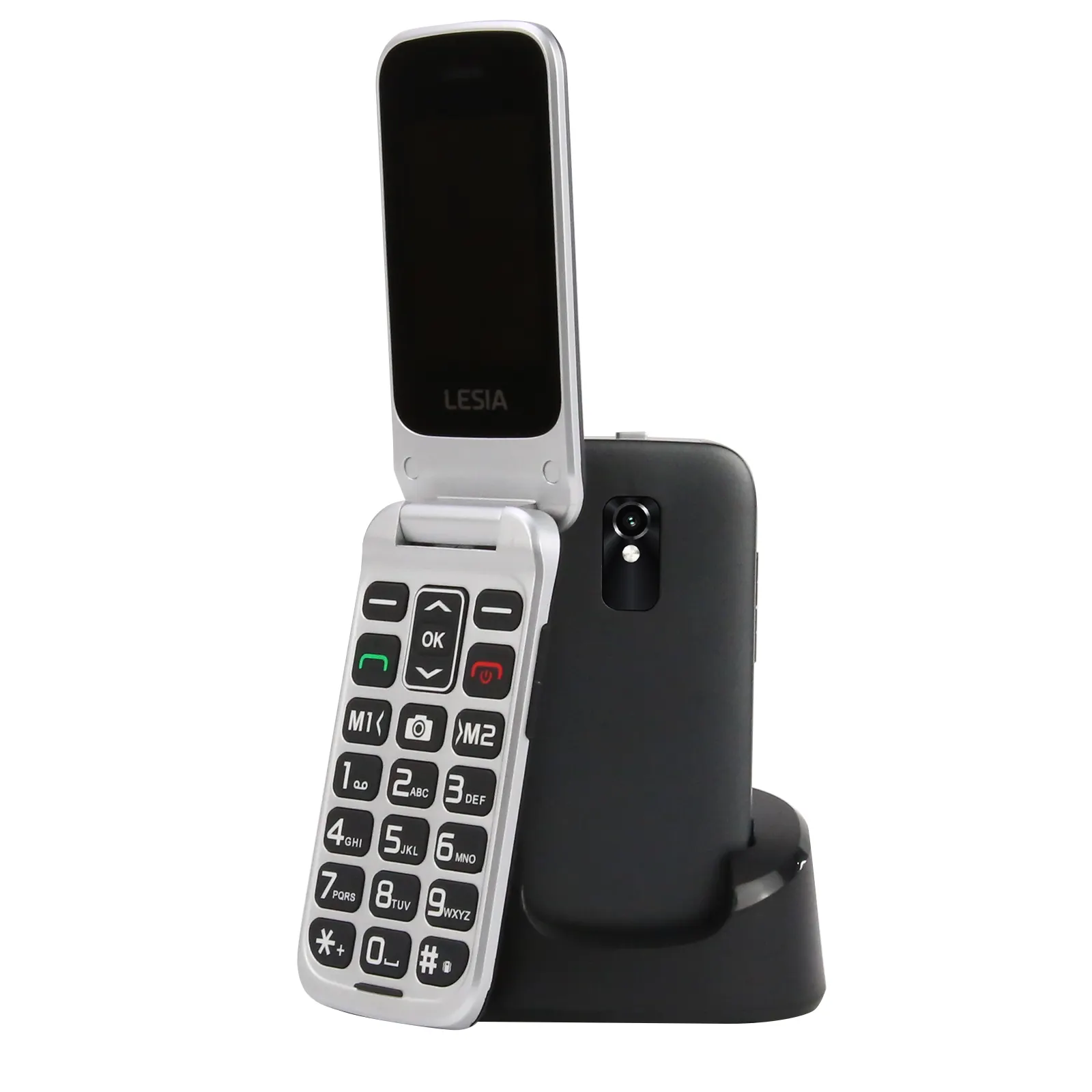 LESIA Flip fonction mignon mini 4G téléphone mobile 2 sim prix pas cher 2.4 pouces téléphone portable avec grand clavier