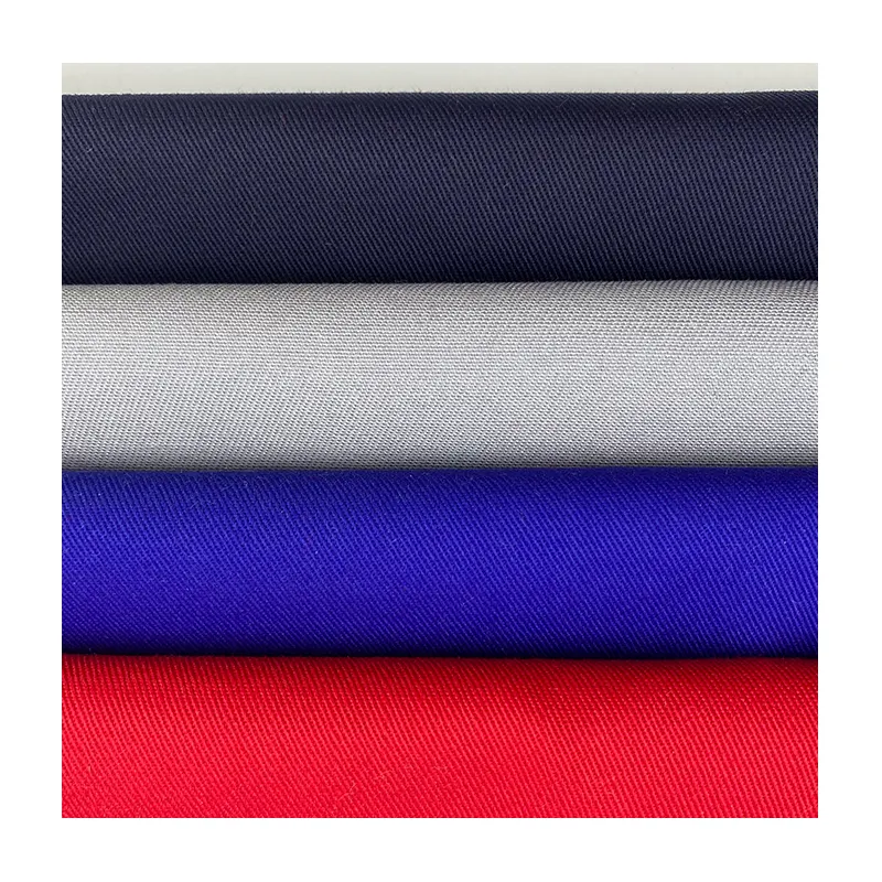 Rigu Textiles Tecido para roupa de trabalho tecido de sarja de algodão penteado CVC TC poliéster entrega rápida
