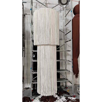Décoration de plafond de mariage en macramé de luxe avec fleurs artificielles, lustre à franges superposées pour toile de fond de réception, vente en gros