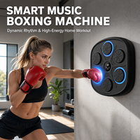 Machine de boxe musicale murale intelligente pour adultes, cible de frappe électronique ABS+PU 9 vitesses, sans impact, pour la maison, la gym, le fitness et le soulagement du stress