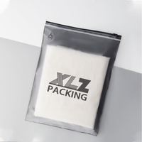 Sacs d'expédition en polyéthylène givré mat en PVC écologique avec fermeture éclair, personnalisables avec logo, pour vêtements et sous-vêtements (vente en gros)