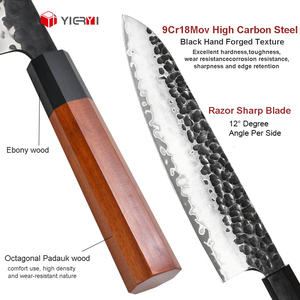 Cuchillo de Cocina Forjado a Mano Personalizado, 9 Capas de Acero de Damasco, 232 mm, Cuchillo Japonés Kiritsuke, Cuchillo Gyuto con Mango de Madera - Product Image 4