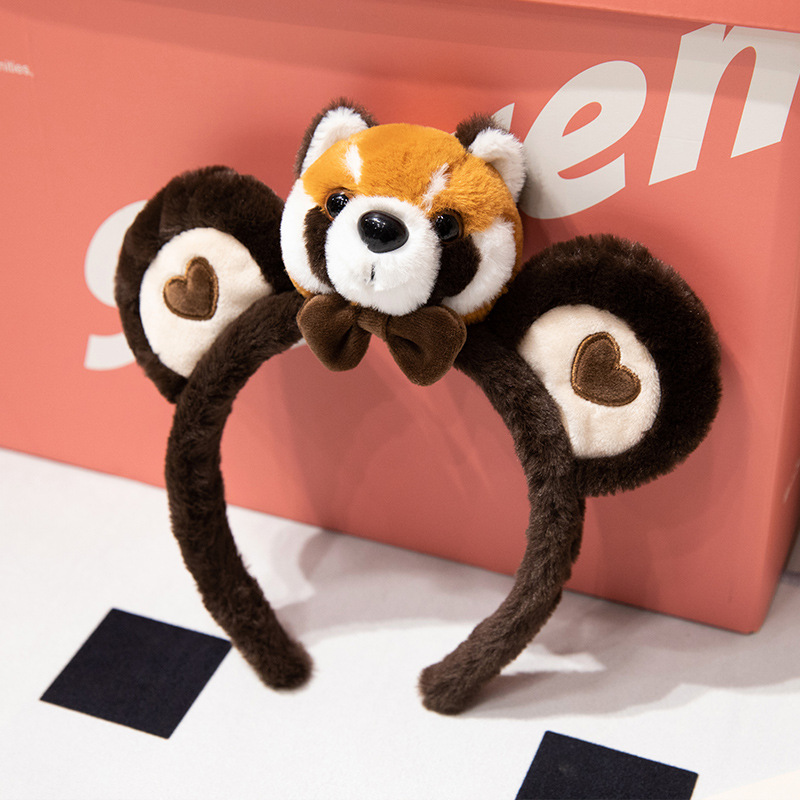 Simulated raccoon headband