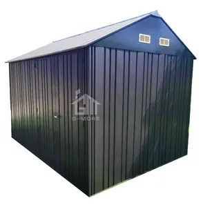 Kilitlenebilir kapılar ve hava havalandırma çok amaçlı ev bahçe aracı ile açık Metal depolama barakası depolama barakası-9.9 'x 7.7 'x 8.1'