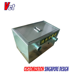 VICTORY personalizado de acero inoxidable 304 SS trampa de grasa Inox separador de aceite y agua equipo de cocina para restaurantes y hoteles - Product Image 3