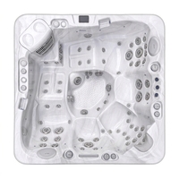 VIRLUX V1016 SPA extérieur de luxe autoportant avec 69 jets de massage, baignoire à remous et 2 sièges de relaxation pour usage familial en jardin