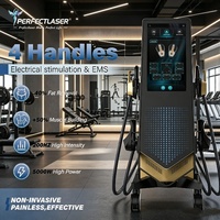 Perfectlaser Machine amincissante EMS 5 en 1 avec RF, 4 poignées et chaise d'entraînement du plancher pelvien pour usage professionnel de remodelage corporel