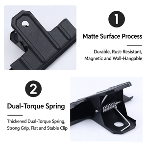 Clips en métal noir multi-tailles très demandés, pinces à ressort robustes <span class=keywords><strong>pour</strong></span> la fixation de documents de bureau et la suspension de photos et d'affiches - Product Image 3