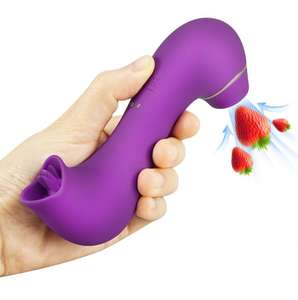 2 в 1 клиторальный вибратор для сосания и облизывания точки G, Стимулятор клитора языка, вагинальный вибратор для груди, для быстрого оргазма % - Product Image 1