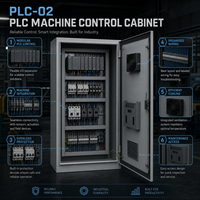 Armoire de commande PLC avec HMI, IO à distance et interverrouillage de sécurité pour système d'automatisation d'équipement OEM, personnalisable 24VDC 380V