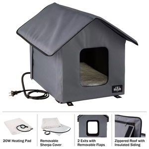 Nouveau Nid Doux et Chaud en Peluche Lavable pour Animaux de Compagnie avec Coussin Chauffant, Idéal pour Garage et Porche - Product Image 4