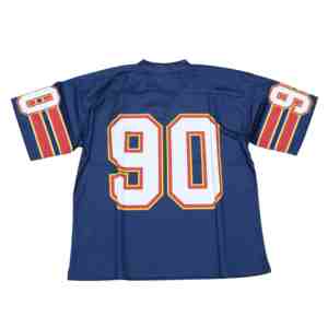 เสื้อกีฬาผู้ชาย ชุดเสื้อยืดคอวี ทรงสปอร์ต ผ้าโพลีเอสเตอร์ 100% ระบายอากาศได้ดี เหมาะสำหรับใส่หน้าร้อน พร้อมพิมพ์หมายเลขที่แขนเสื้อ - Product Image 6