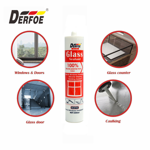 Sellador de Vidrio DERFOE 300ml, Sellador de Silicona Acética para Construcción, Hecho en EE. UU. - Product Image 2