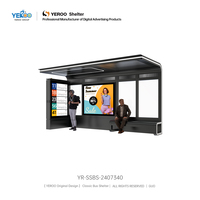 Abri de bus interactif intelligent moderne Yeroo avec écran numérique d'affichage des itinéraires pour arrêt de bus public urbain extérieur