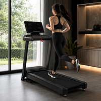 Caminadora K-FIT GSTH-5210 con Inclinación Automática de 20 Niveles, 20 km/h, Motor de 4.5 HP, 24 Programas, Música por Bluetooth, Carga Inalámbrica, Gimnasio en Casa