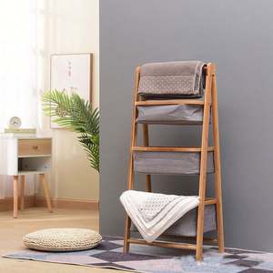 3 Tier <b>Fabric</b> Storage Rack <b>Basket</b> Organizer <b>Bin</b> Bedroom Living Room Kitchen Gray - Product Image 6