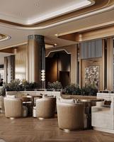 Meubles de restaurant de luxe, meubles de salon d'hôtel, table basse, table et chaise en cuir pour restaurant haut de gamme